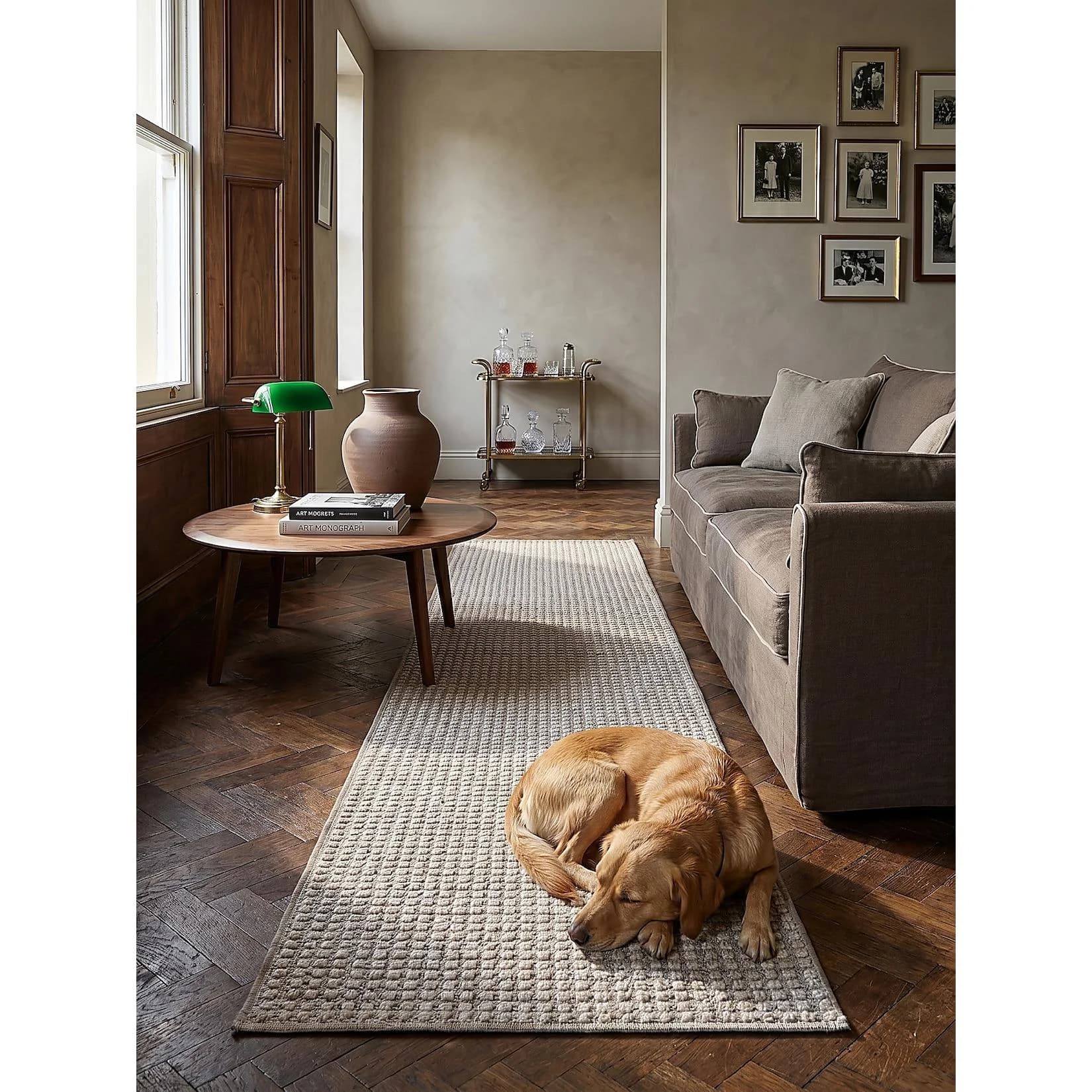 Kadima Design Teppich-Läufer NORA Grau Speckle Kurzflor