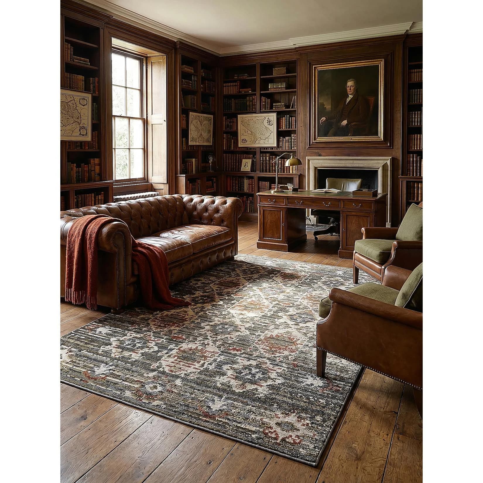 KADIMA DESIGN Designerteppich PERRAN Ethno Kelim Grün