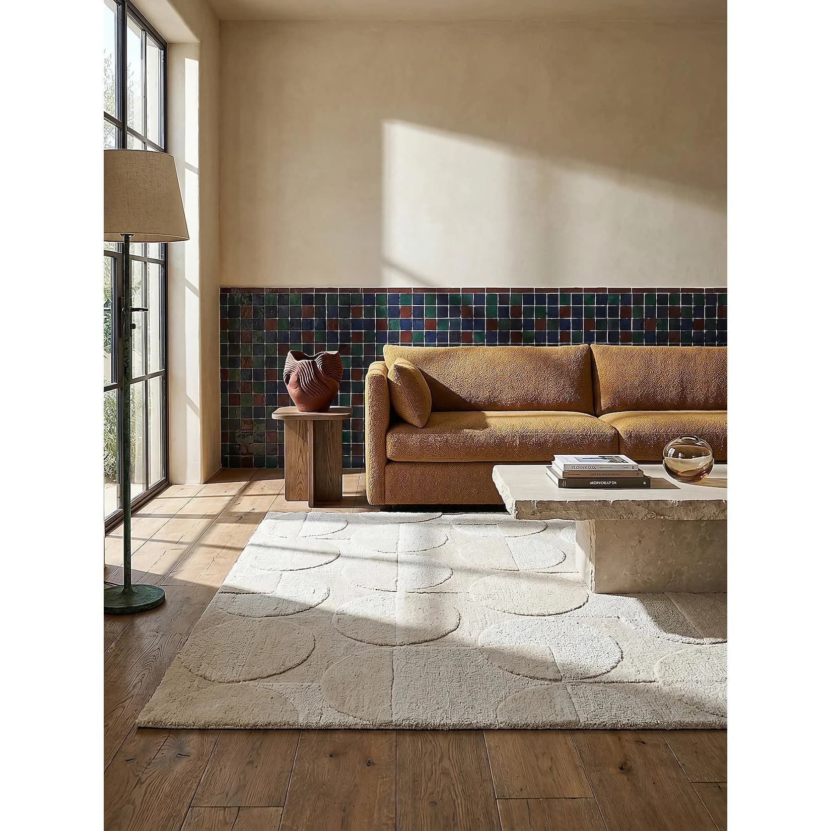 Kadima Design Designerteppich DEBEN Elfenbein Wolle