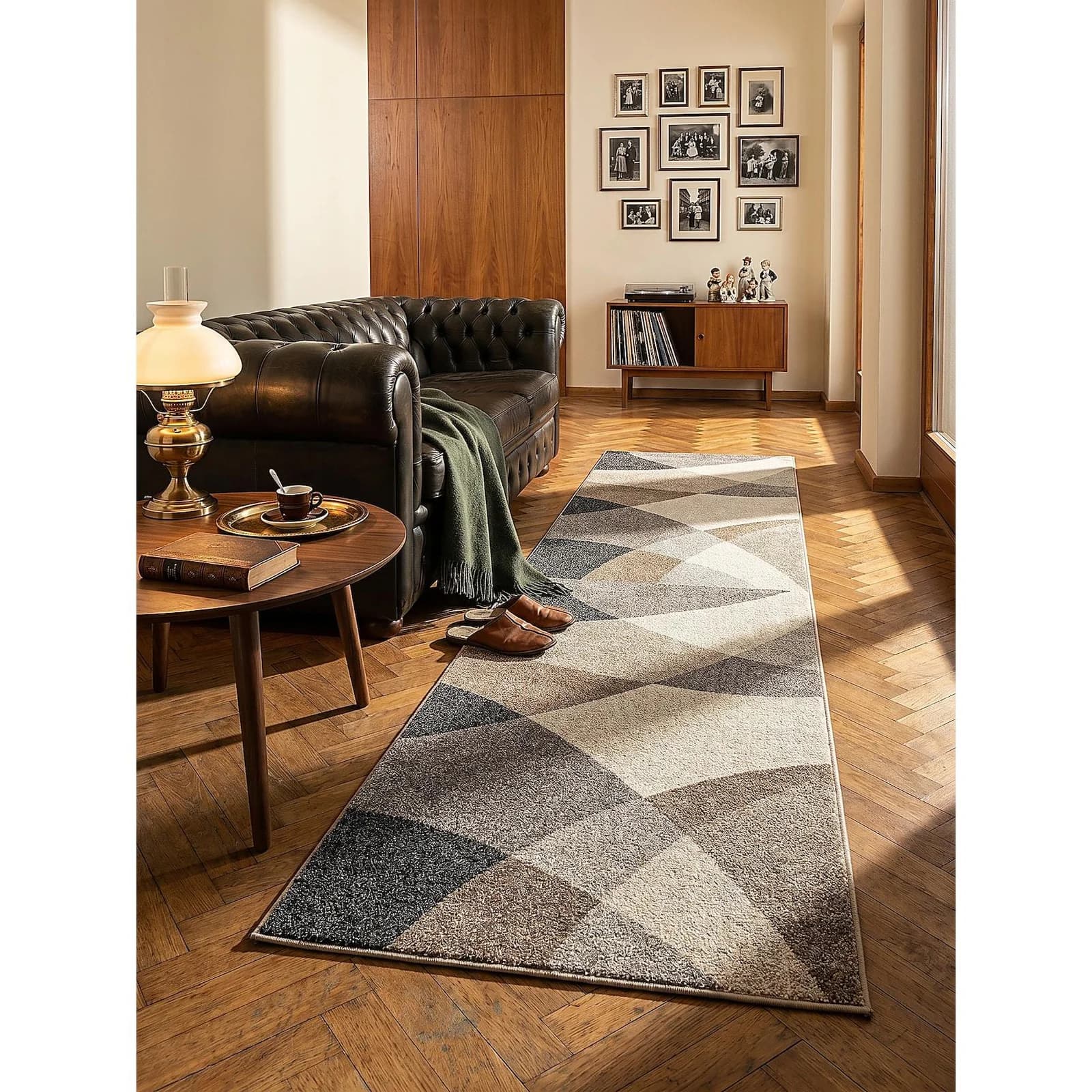 Kadima Design Niederflor-Läufer Grau 80x140 cm