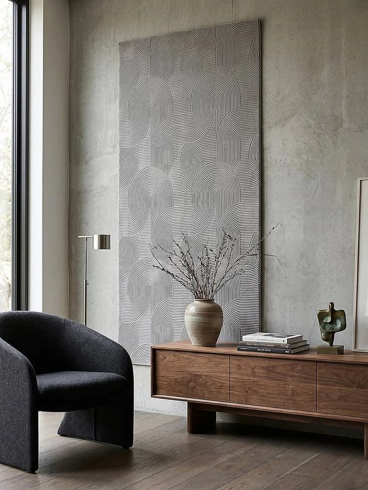 KADIMA DESIGN Teppichläufer DALAR Grau Geometrisch Polypropylen