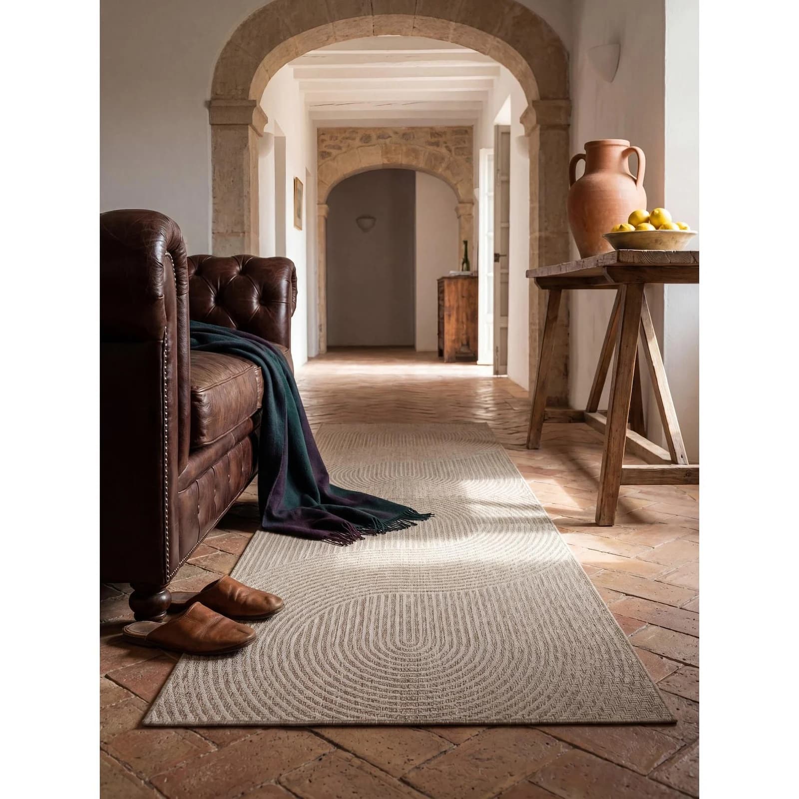 KADIMA DESIGN Läufer Flachgewebe Beige 80x150 cm