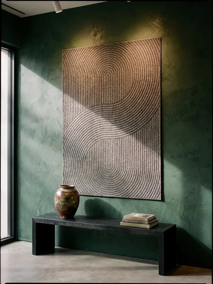 KADIMA DESIGN Teppichläufer BORNO Anthrazit Geometrisch Polypropylen