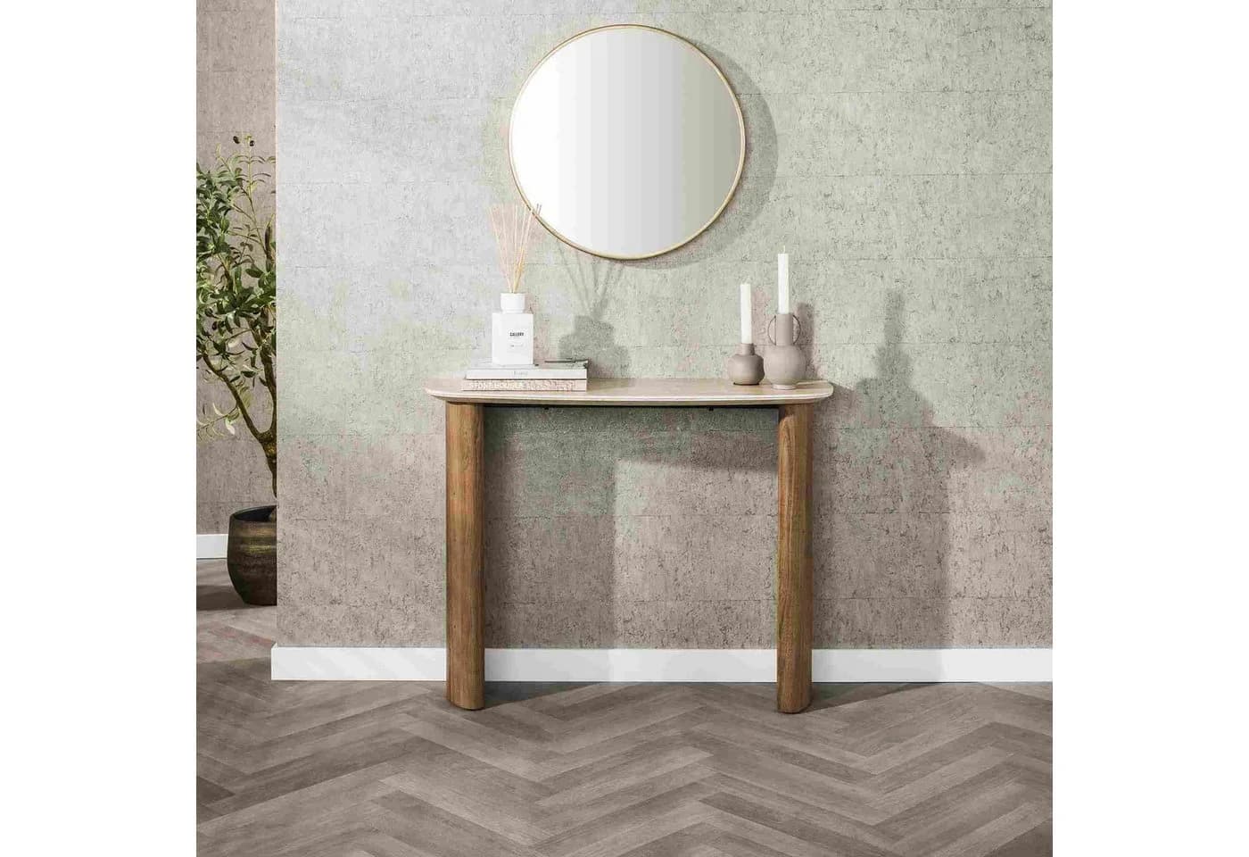 Feeling4Home Konsole Manvo mit Keramikplatte Beige
