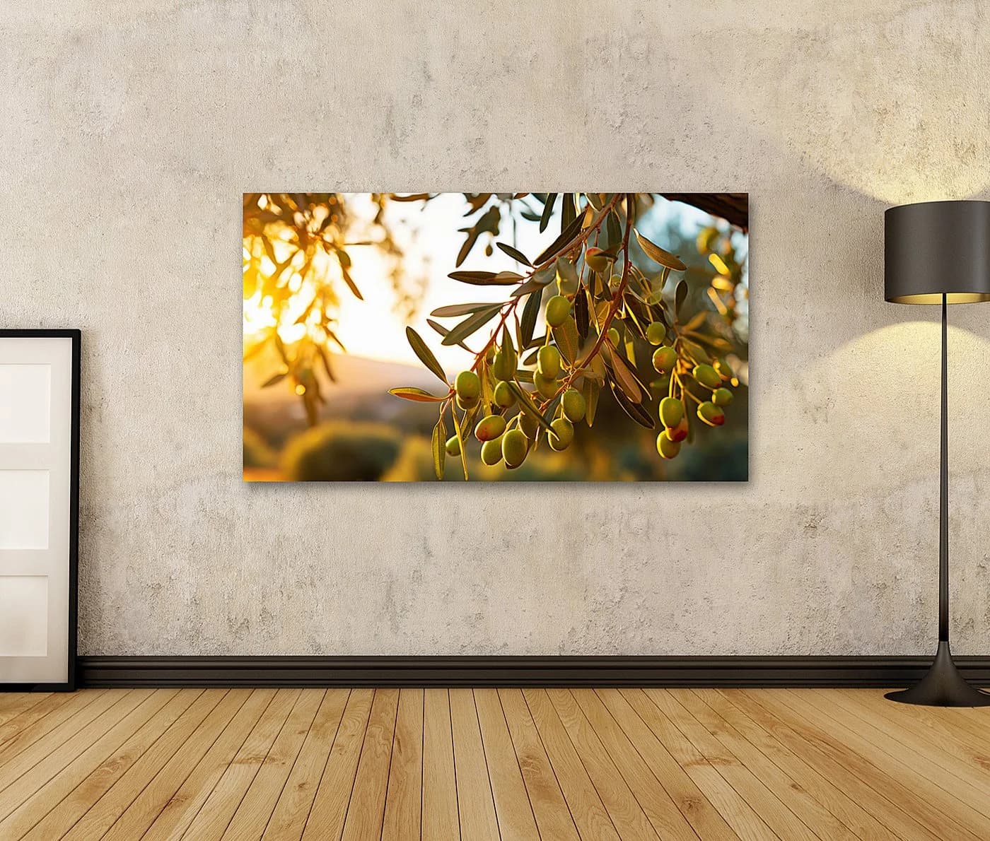 islandburner Leinwandbild Olivenbaum 100x57cm Canvas