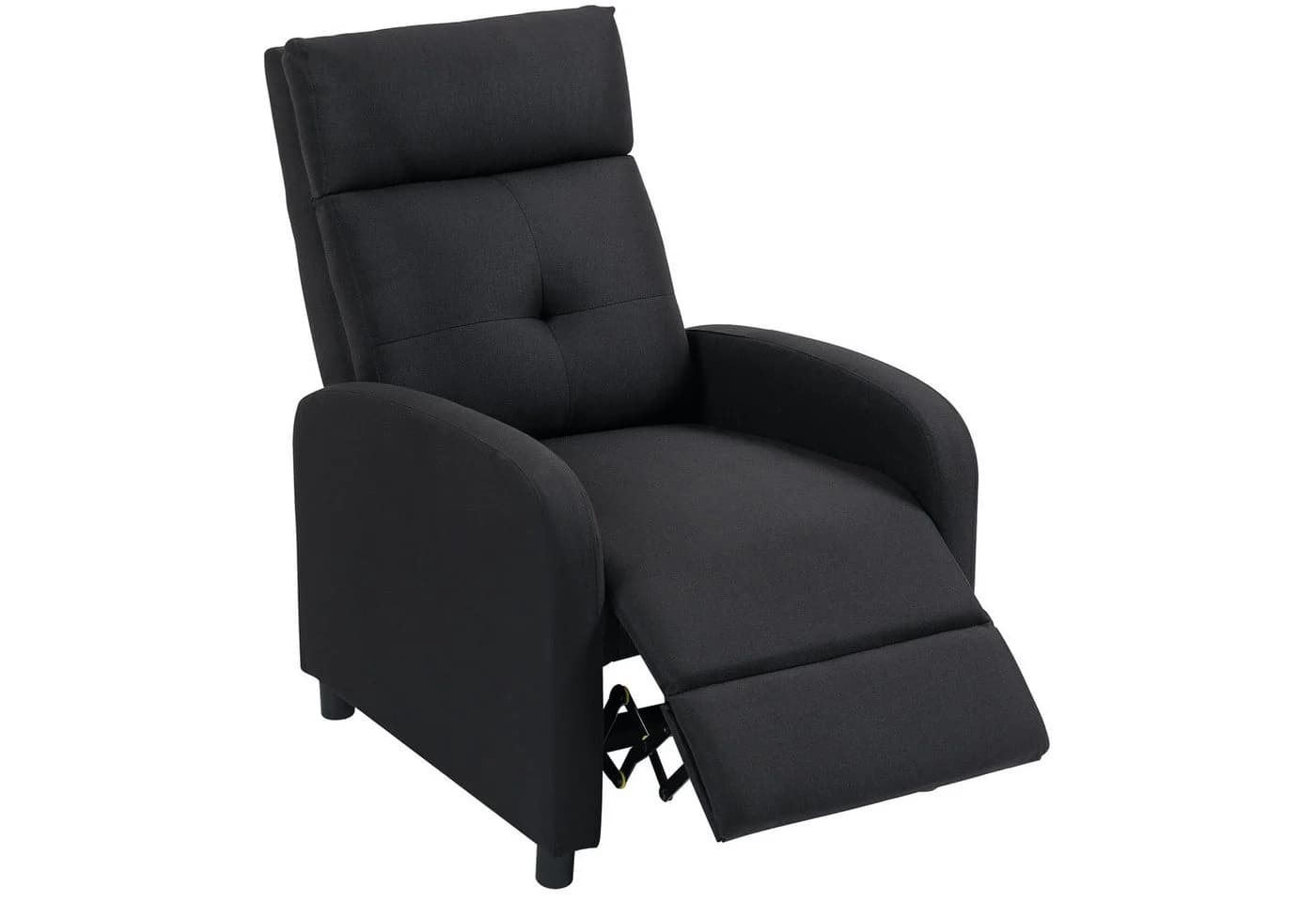 HOMCOM Relaxsessel mit Leinenoptik, Taschenfederkern, TV-Sessel, Schwarz