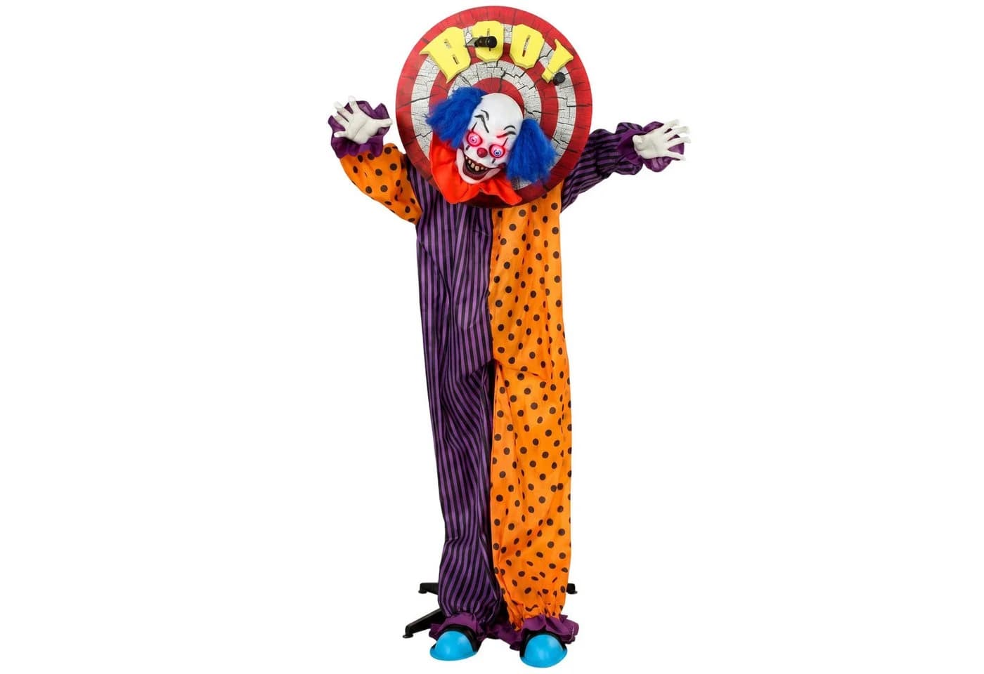 HOMCOM Animierter Zirkusclown Dekofigur Halloween Bunt