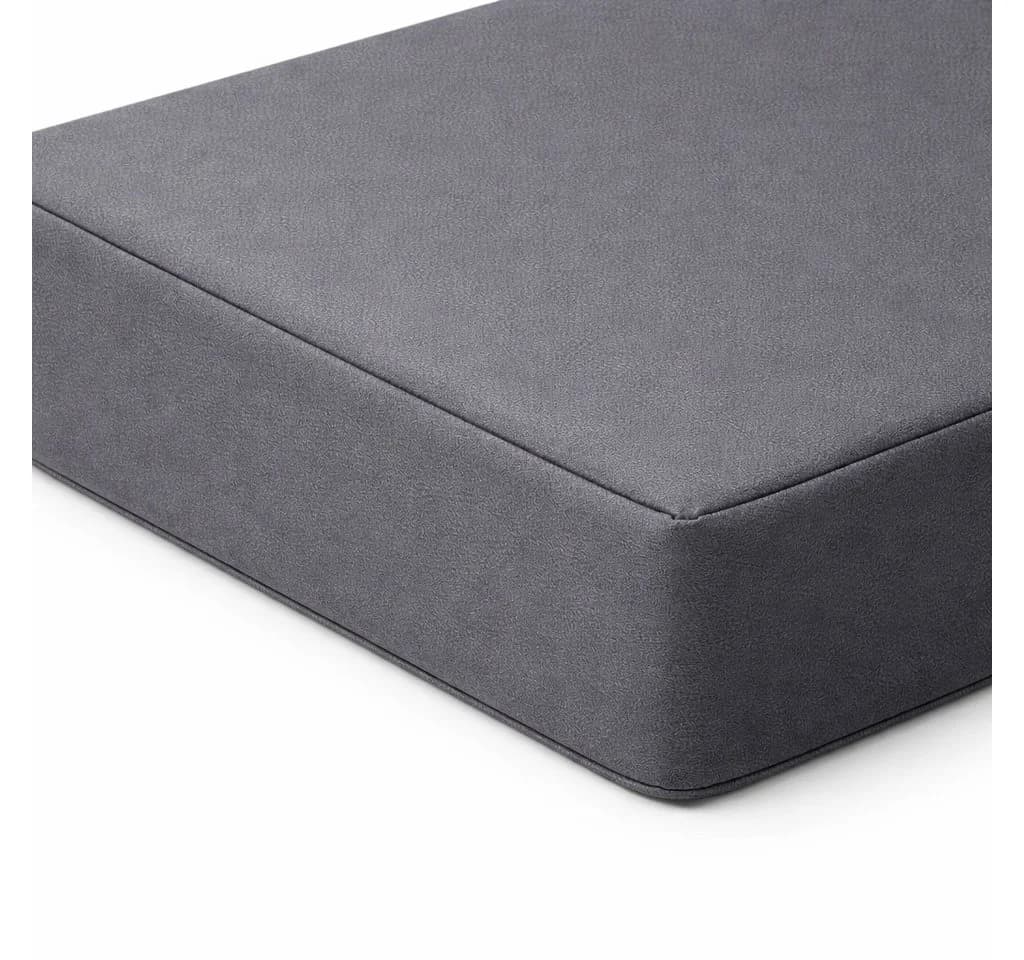 Stoffschmiede Sitzkissen Kunstleder Grau 40x40x10cm