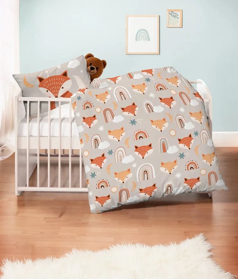 Stoffschmiede Kinderbettwäsche 3-Teilig Fuchs Bio-Baumwolle
