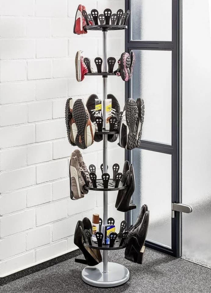 Maximex Schuhregal Grau Edelstahl