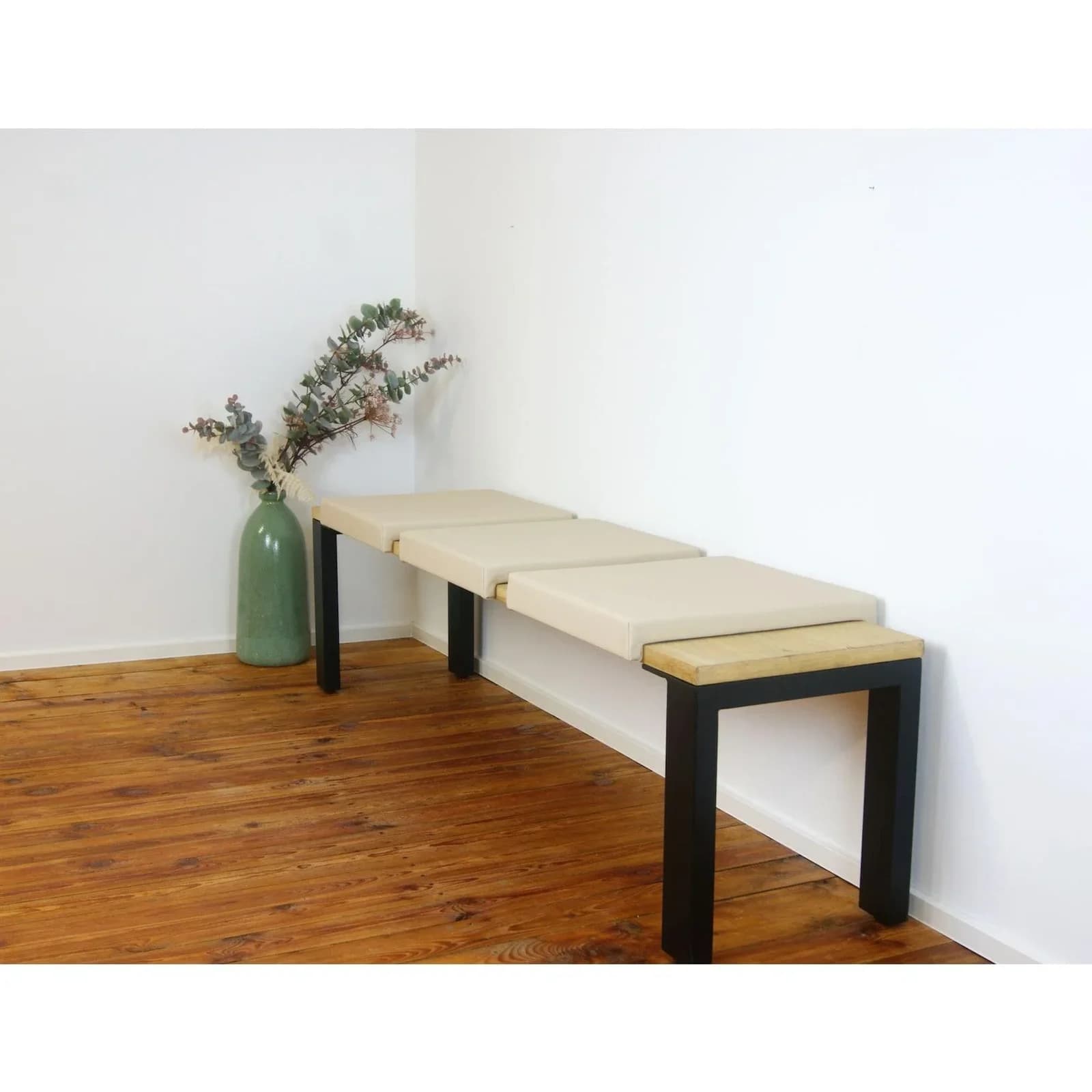 Lycce Klemmkissen Sitzkissen mit 2 Leisten 37cm Klemmtiefe Kunstleder