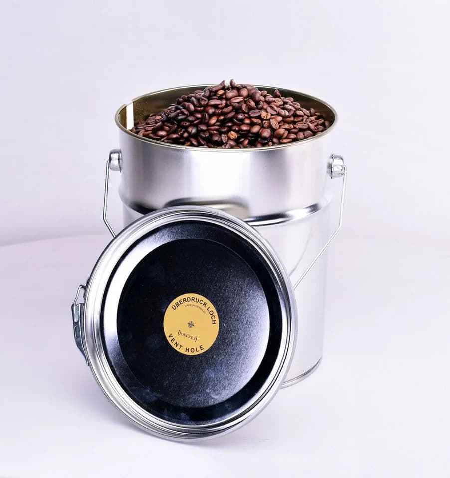 JOEFREX Weißblecheimer 30L Vorratsdose mit Deckel