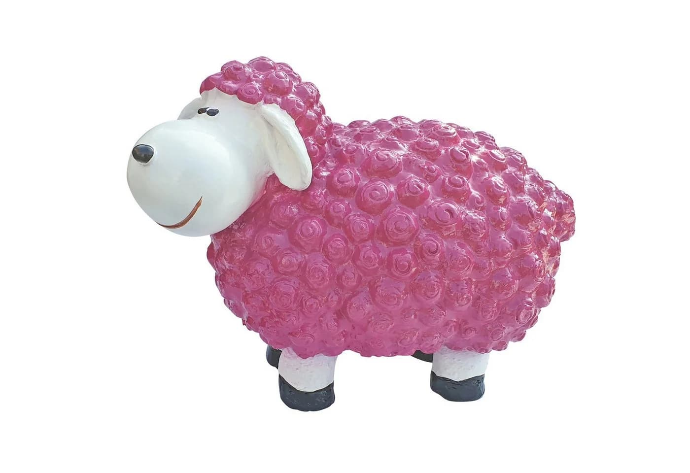 Fachhandel Plus Schaf-Dekofigur Bunt Polyresin Gartenfigur