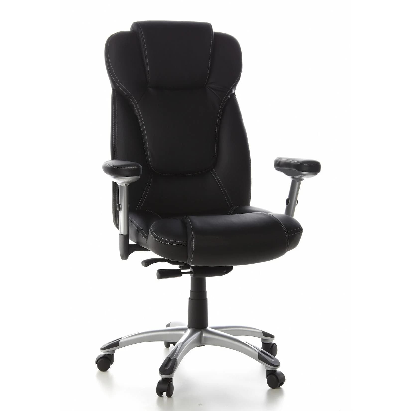 hjh OFFICE Profi Chefsessel EMBASSY 200 Leder mit Armlehnen höhenverstellbar