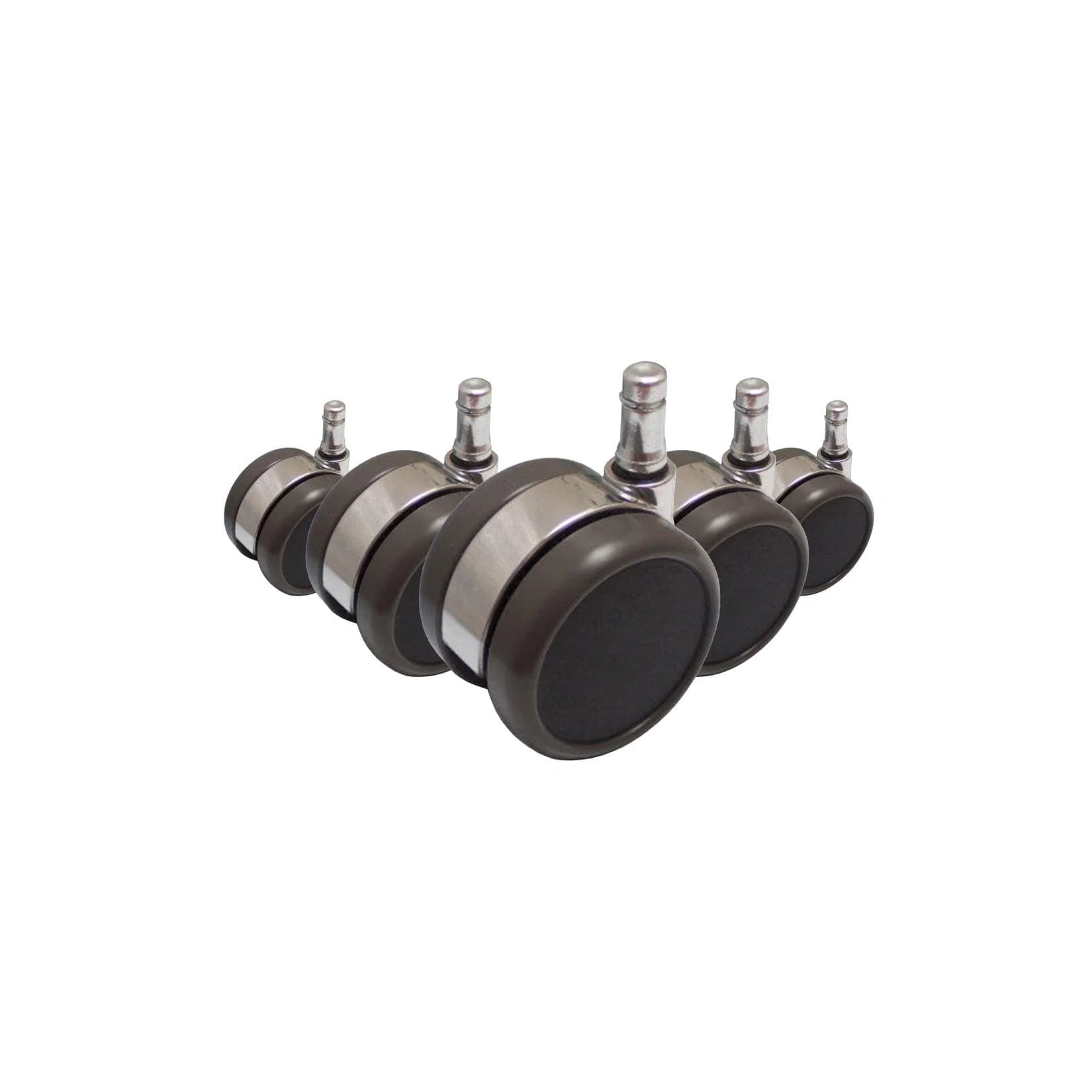 hjh OFFICE Stuhlrollen 5x ROLO LUX 11mm/65mm Metall/Kunststoff