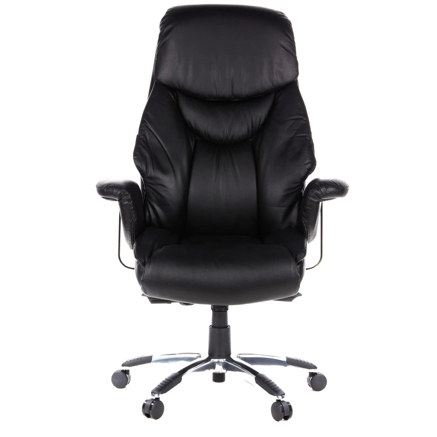 hjh OFFICE Chefsessel PRADO Leder Schwarz mit Wippmechanik