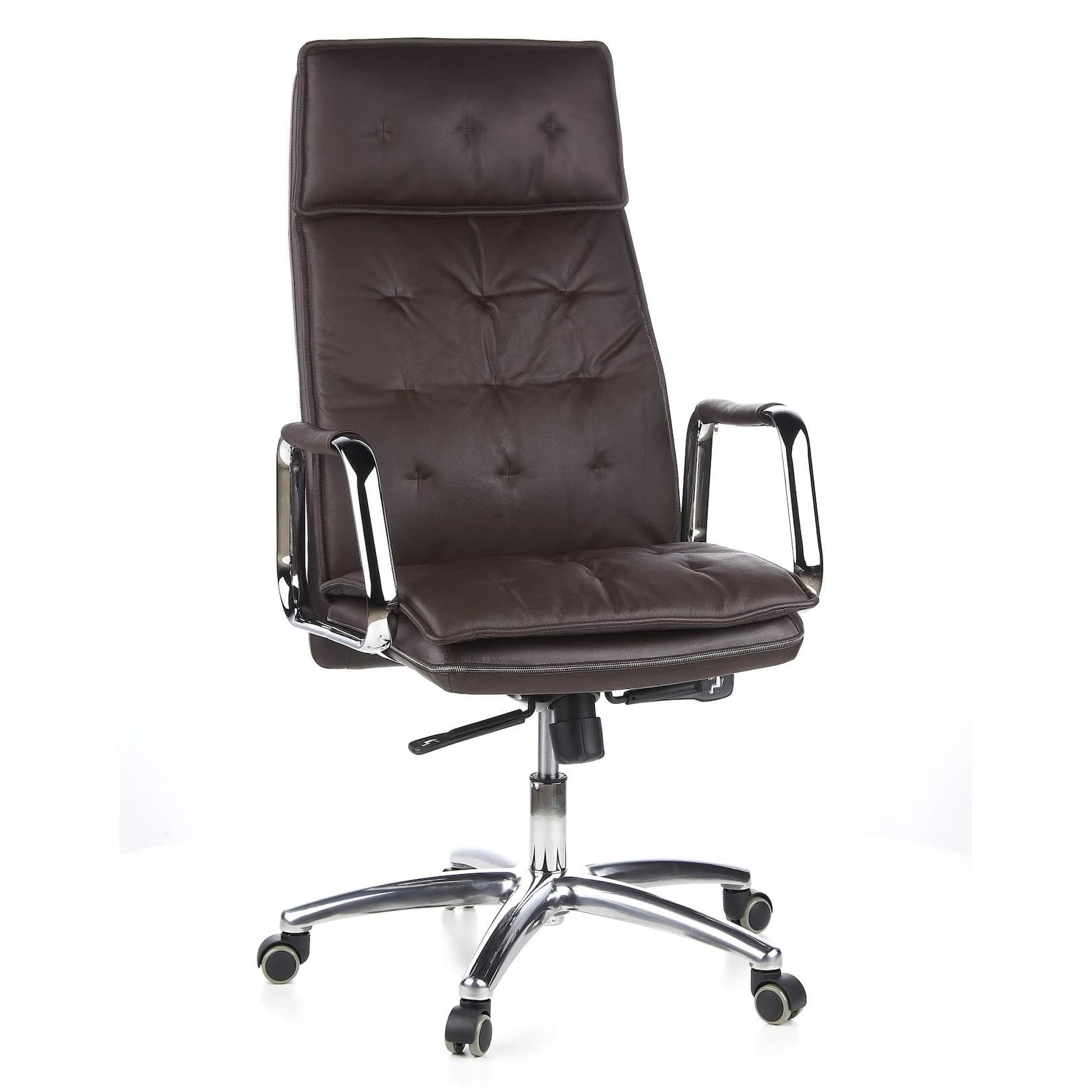 hjh OFFICE Profi Chefsessel VILLA 20 Leder Schwarz Synchronmechanik