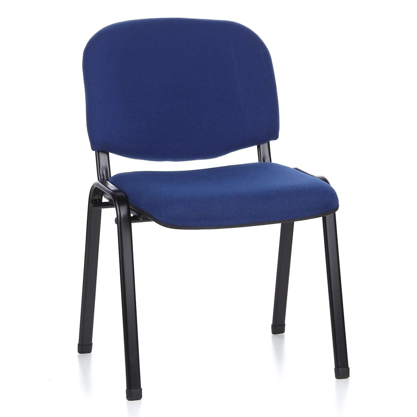 hjh OFFICE Vierfußstuhl XT 600 SW Stoff Schwarz Stapelbar