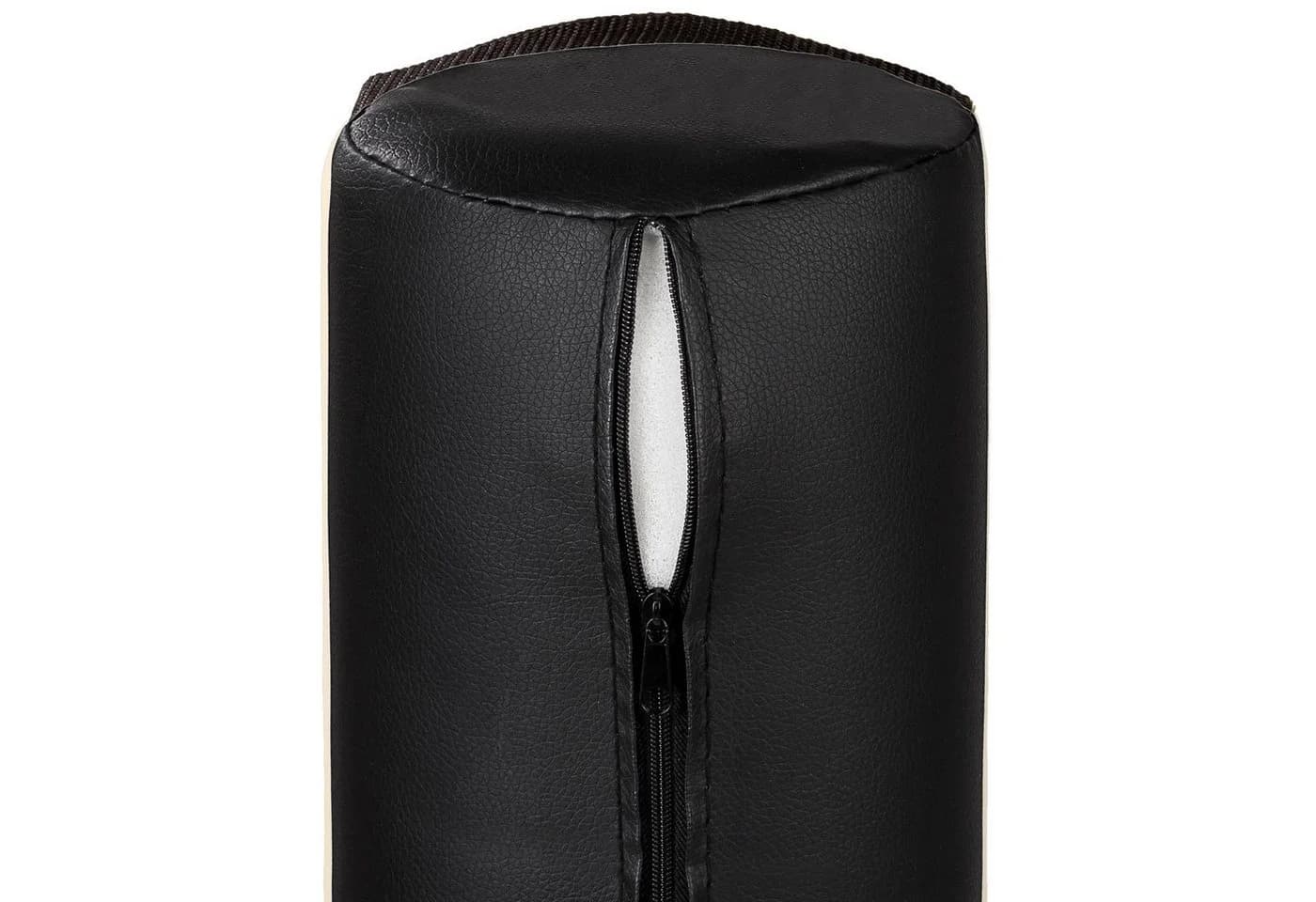 tectake Nackenrolle Massage Lagerungsrolle Schwarz Kunstleder