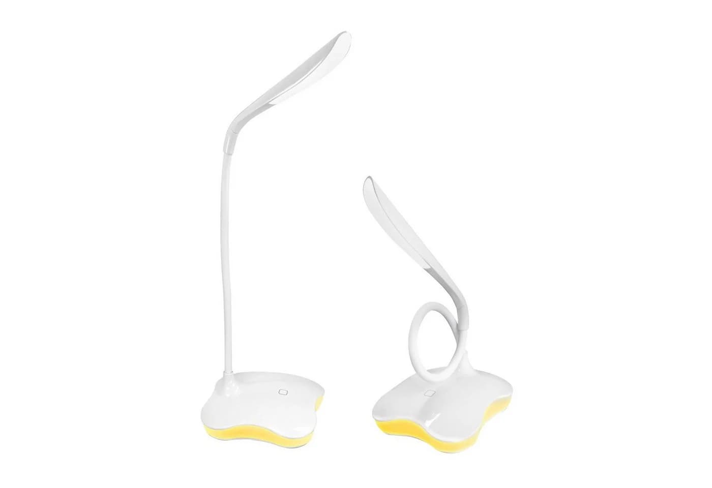 EAXUS LED Schreibtischlampe 2in1 USB Dimmbar Nachtlicht Weiß
