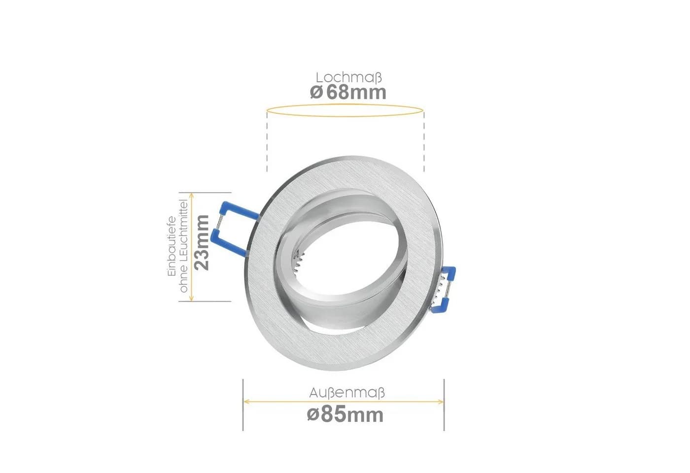 Sweet LED Einbauspots 6er Set GU10 Alu Silber 230V