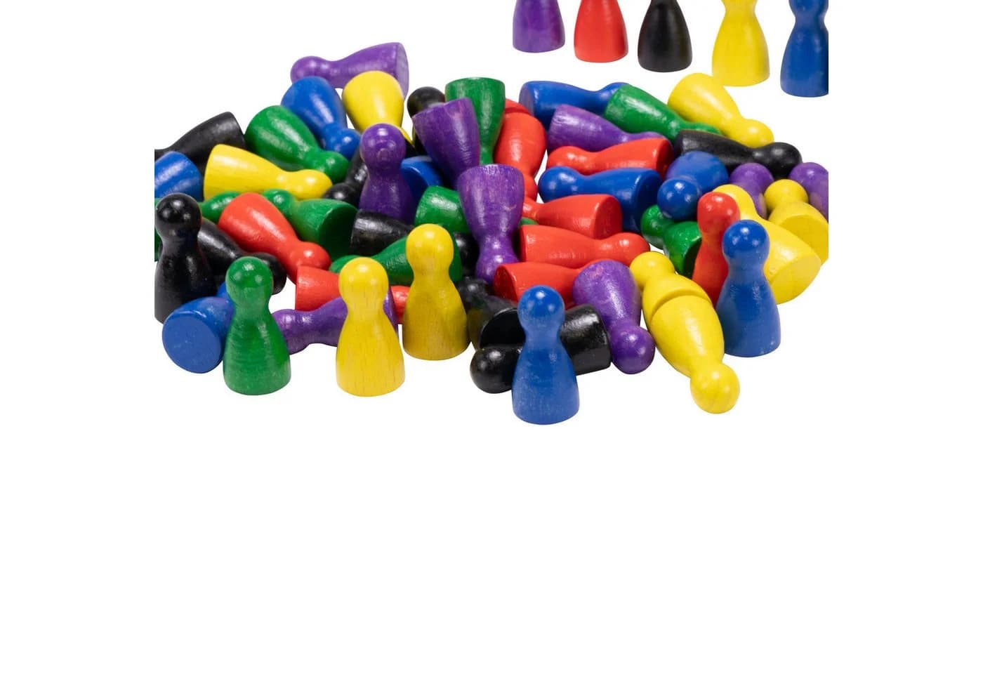 GICO Spielesammlung 60 Halmakegel 24x12 Holz bunt sortiert