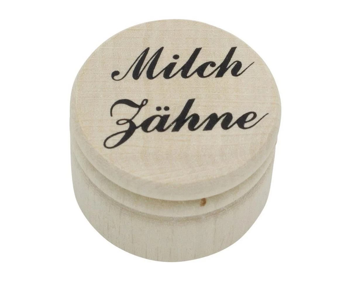 GICO Milchzahndose aus Holz mit Schraubverschluss