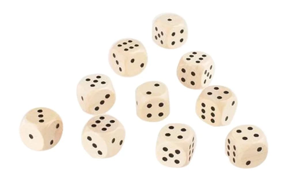 GICO Spielesammlung Augenwürfel Holz 16 mm 10 Stück