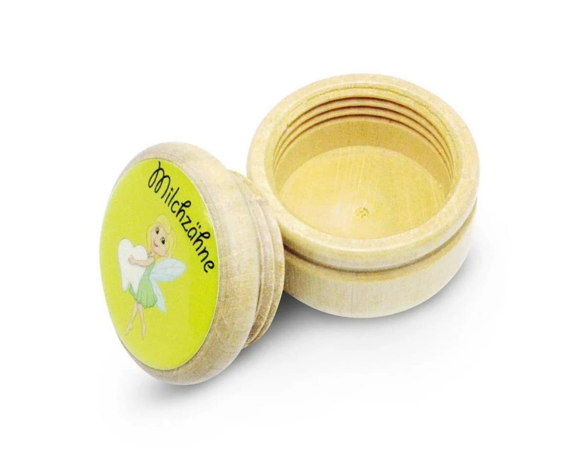 GICO Milchzahndose aus Holz mit Drehverschluss 44 mm