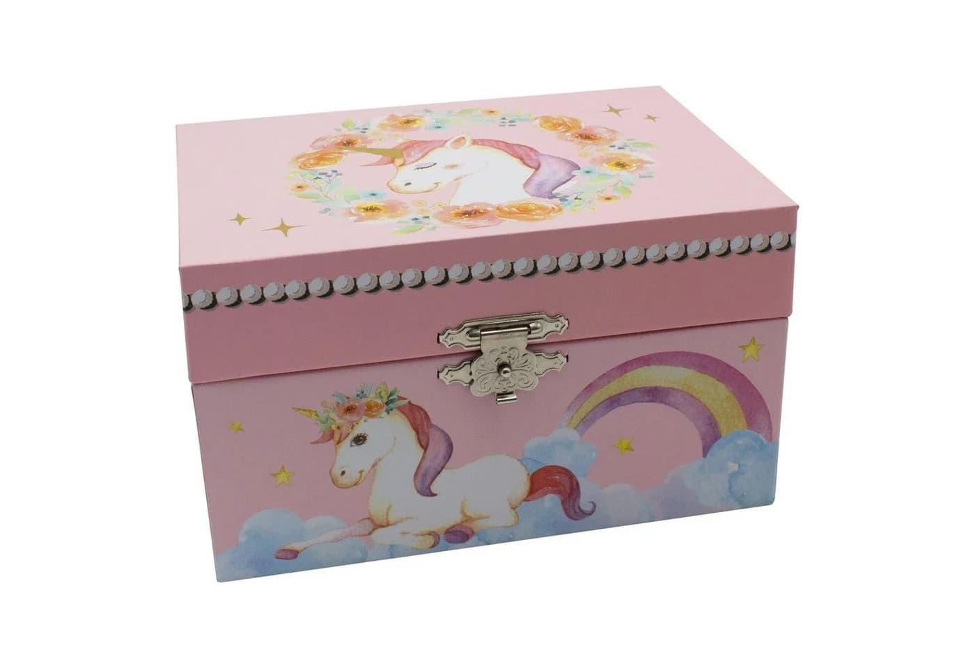 GICO Einhorn Schmuckkästchen mit Spieluhr und Spiegel Rosa