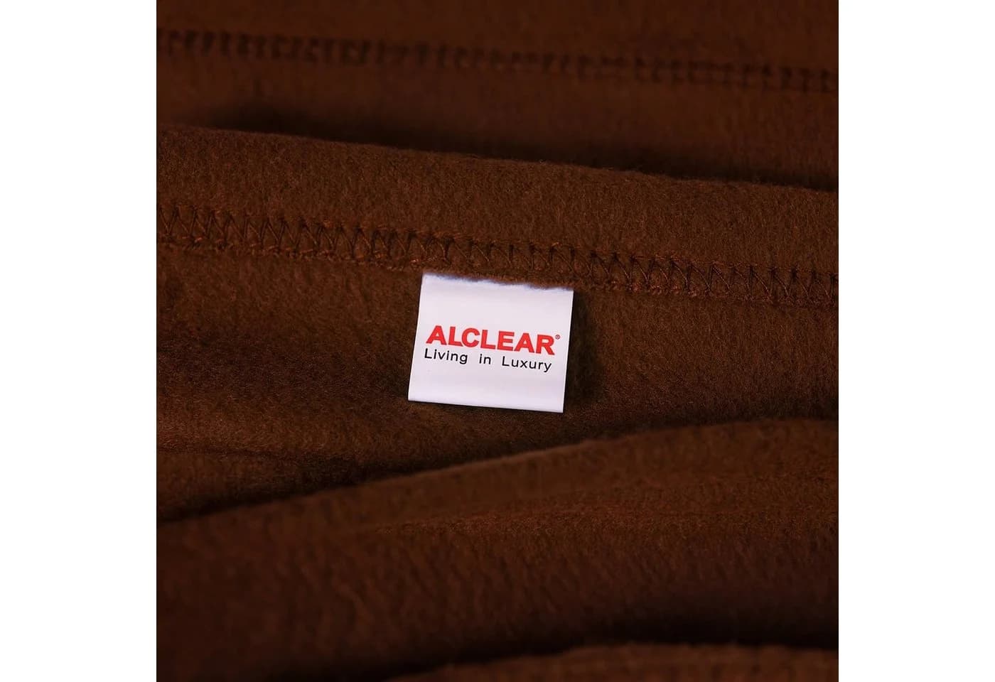 ALCLEAR Polarfleecedecke 3er-Set Schokobraun 130x160cm