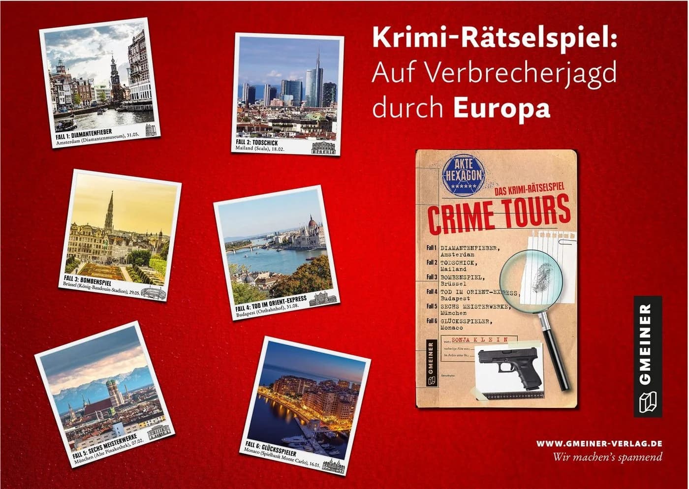GMEINER Crime Tours - Akte Hexagon Strategiespiel