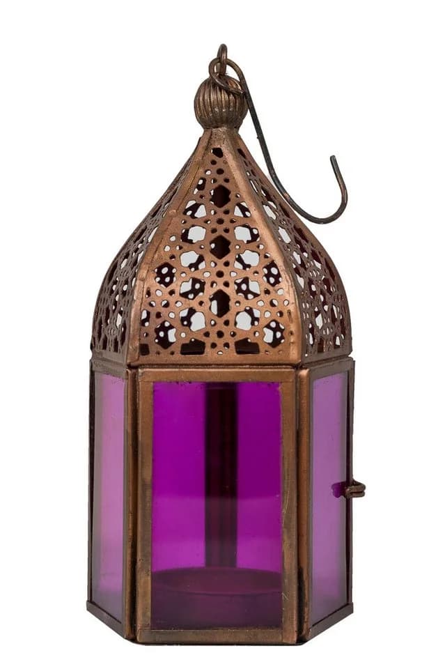 Marrakesch Orientalische Laterne Meena Pink Handarbeit