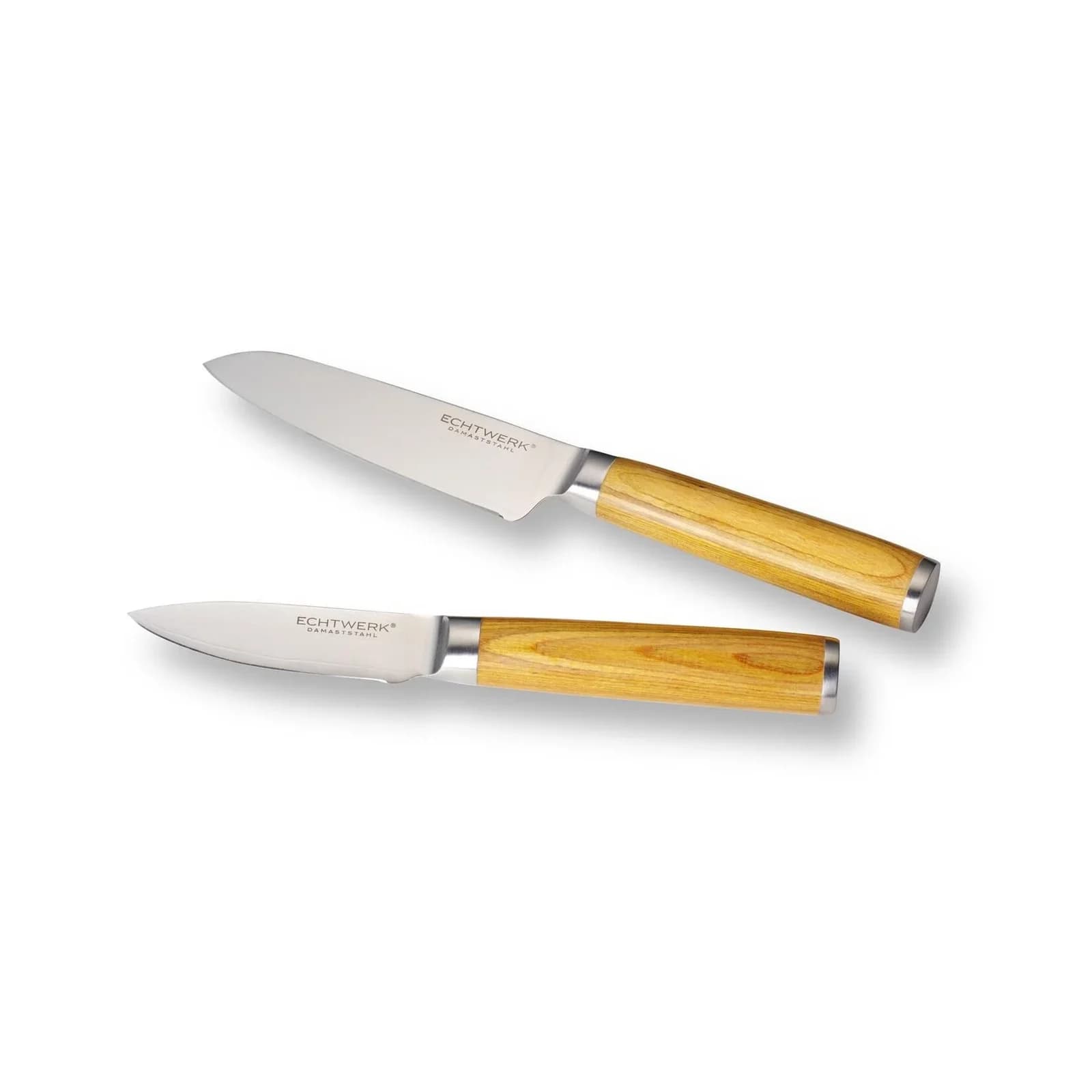 ECHTWERK Damastmesser Set 2tlg. Santokumesser & Schälmesser