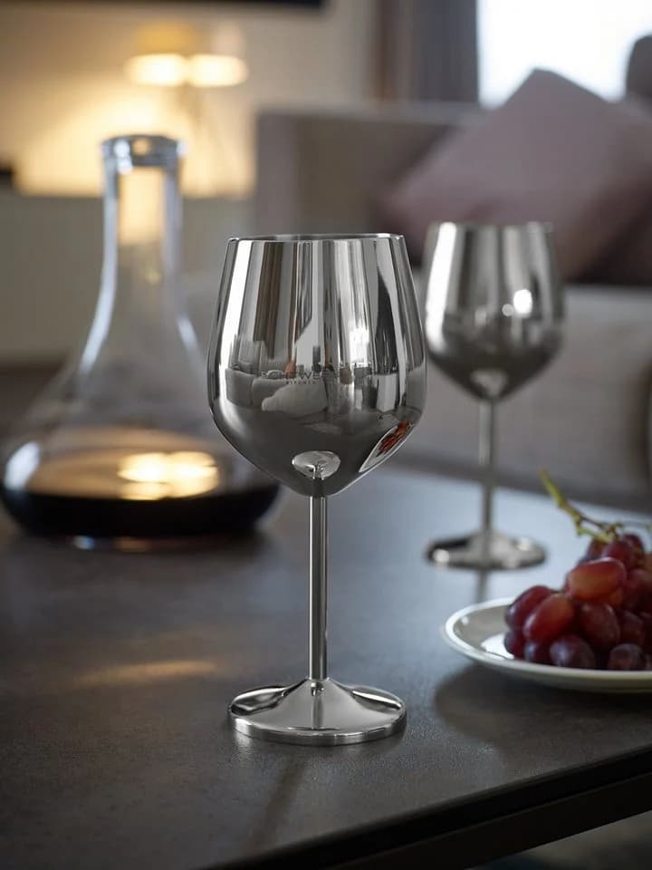 ECHTWERK Weinkelch-Set 6-tlg. Edelstahl silber