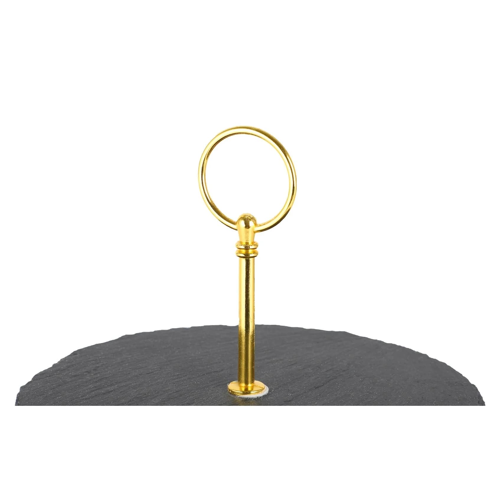 ECHTWERK Schiefer Etagere 2-Stöckig Gold