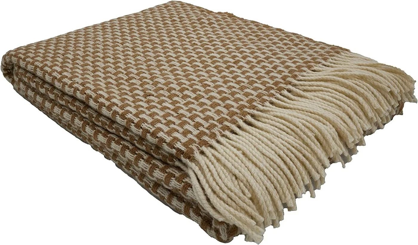 Heinrich Glaeser Nachf. GmbH Wolldecke Fair De Luxe 100% Wolle Beige/Weiß