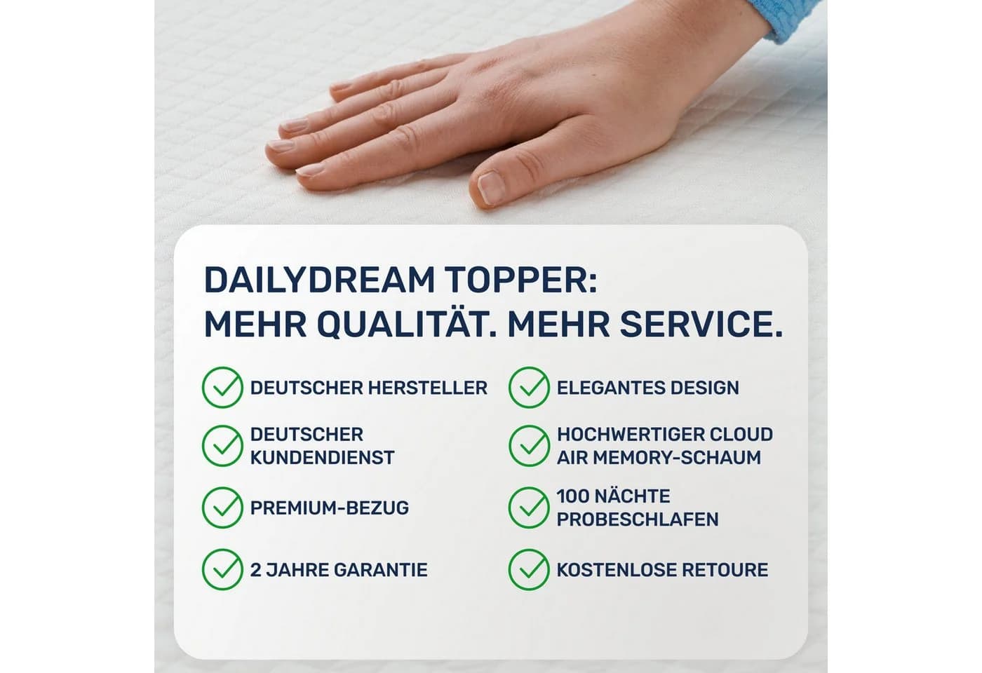 Dailydream Matratzentopper Pure Edition Memory Foam rutschfest