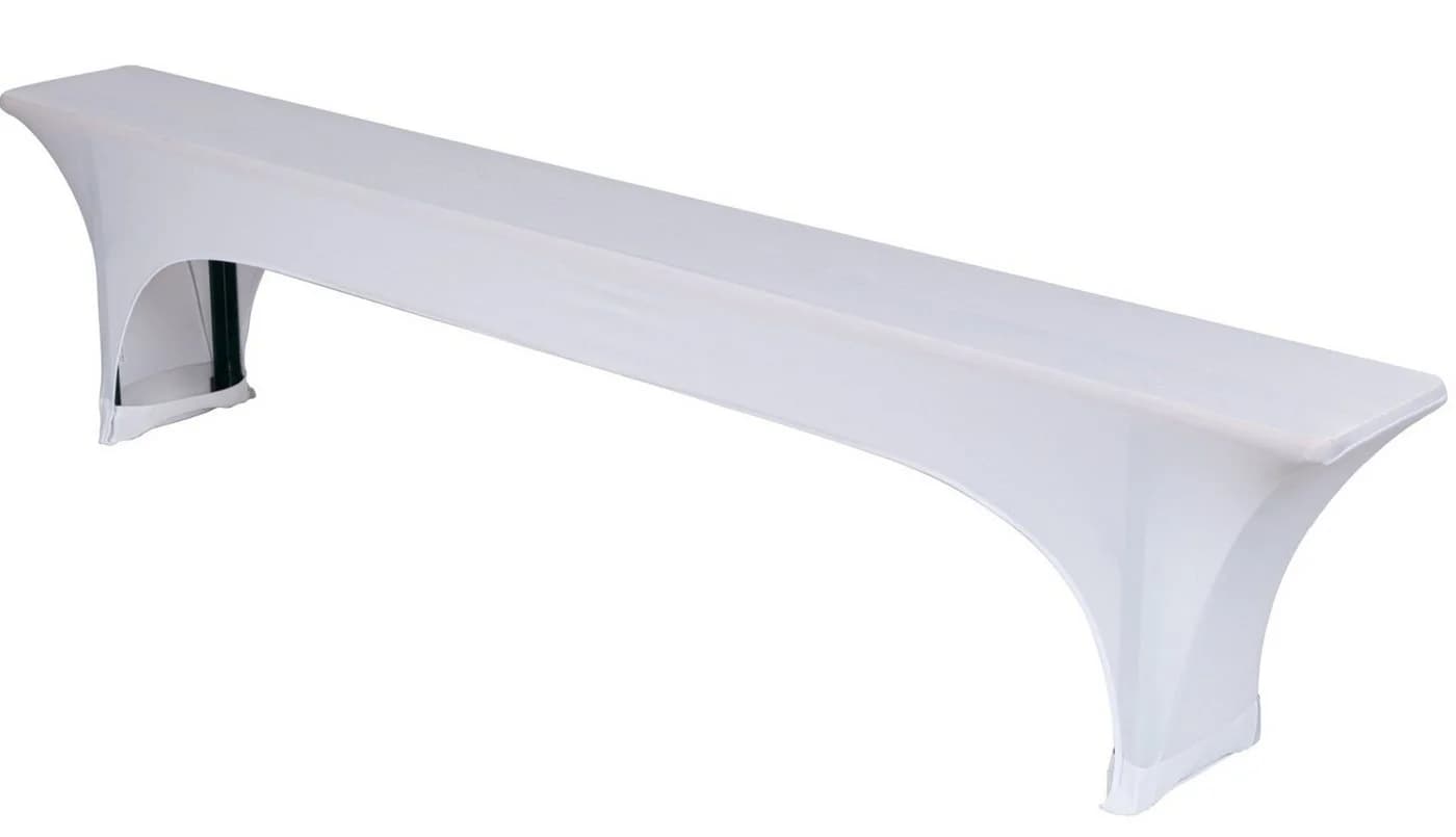 TexDeko Bierbankhusse Stretch Weiß 10% Elastan mit verstärkten Fußtaschen