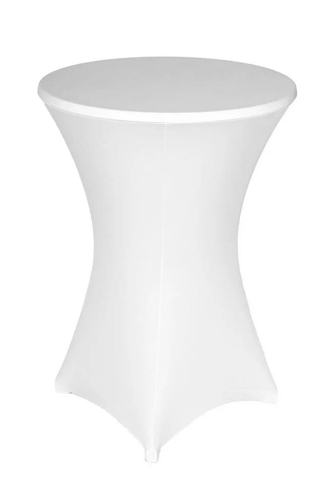 TexDeko Stehtischhusse Stretch Weiß Polyester