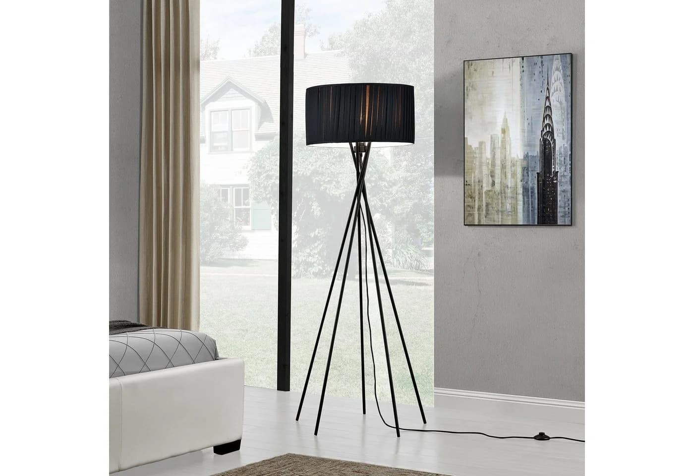 lux.pro Stehlampe »Black Mikado« Schwarz Modern