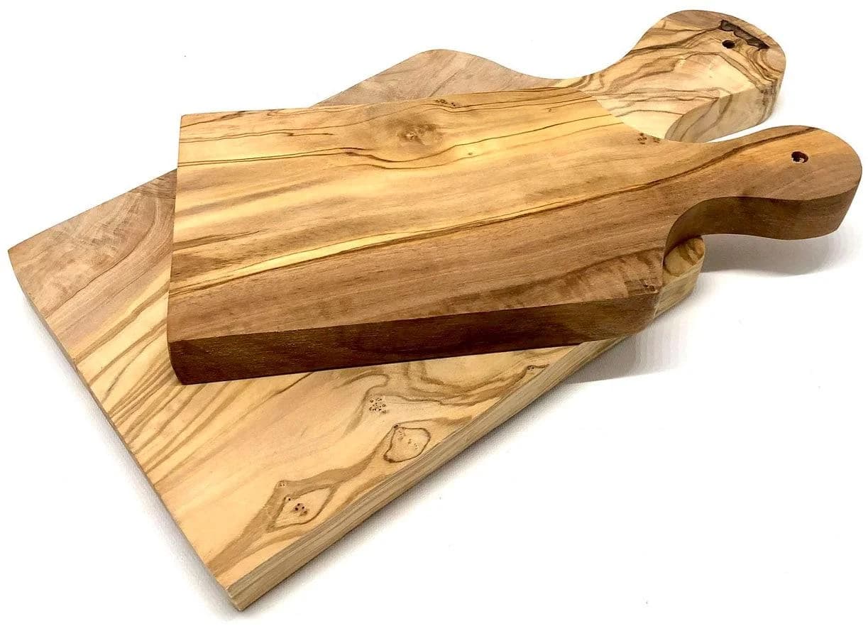 Baur Versand Schneidebrett Set Olivenholz mit Griff