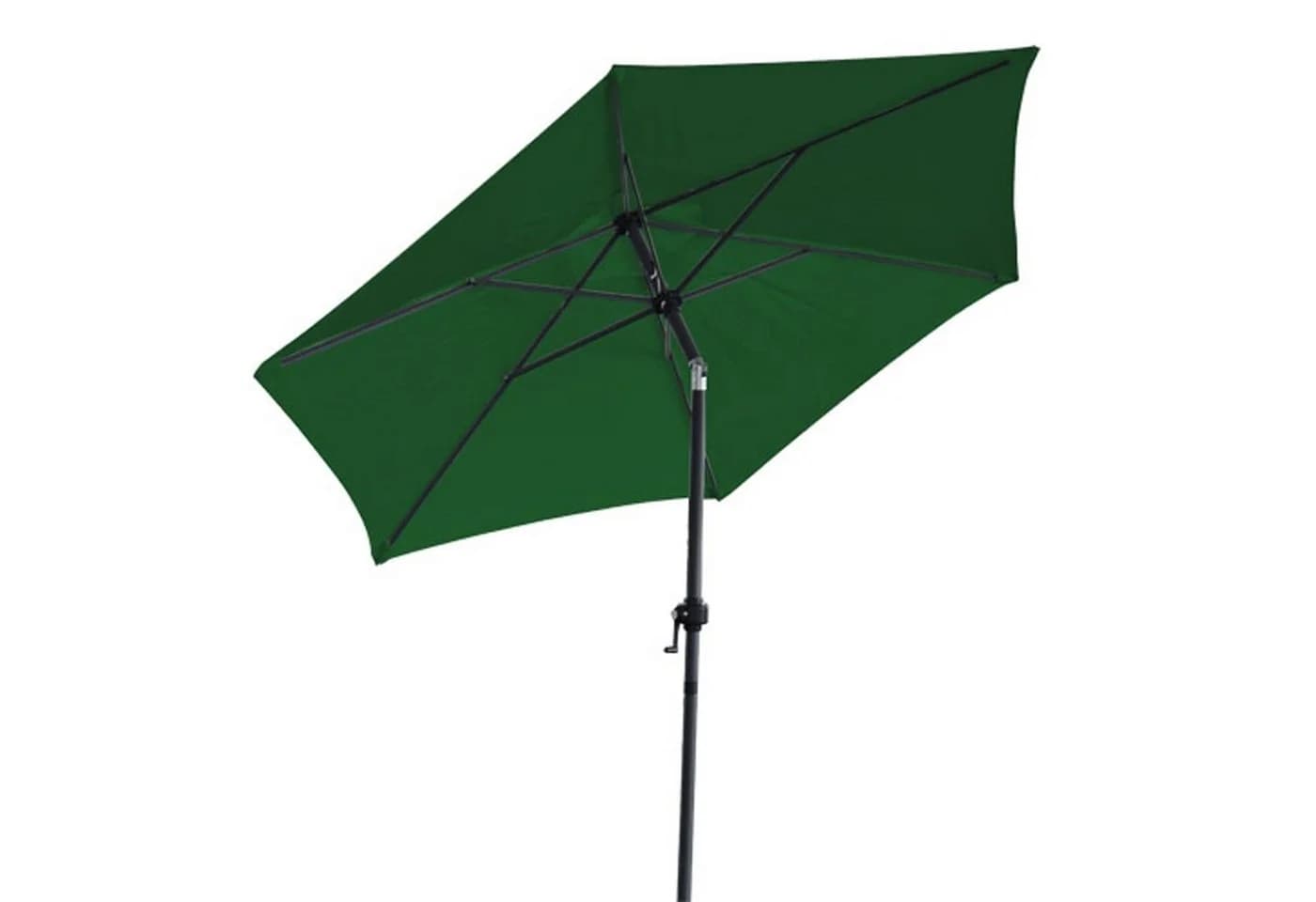 Spetebo Sonnenschirm 200 cm mit Knickgelenk und Kurbel - Grün
