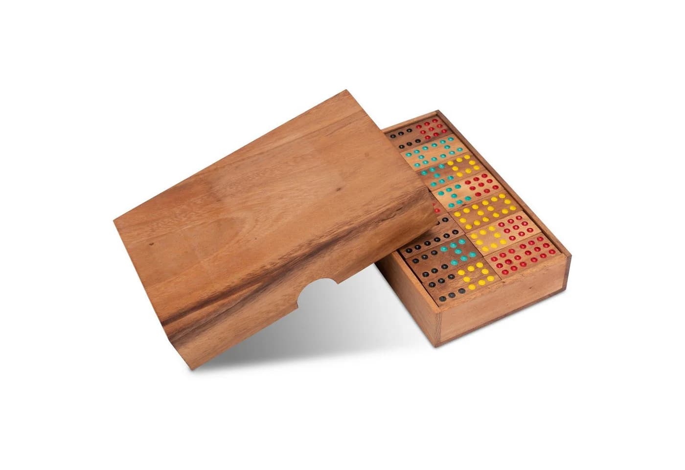 Logoplay Holzspiele Domino Doppel 9 Gesellschaftsspiel 56 Spielsteine