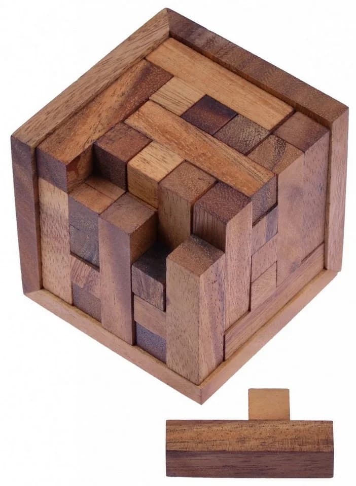3D-Holzpuzzle aus Samena-Holz