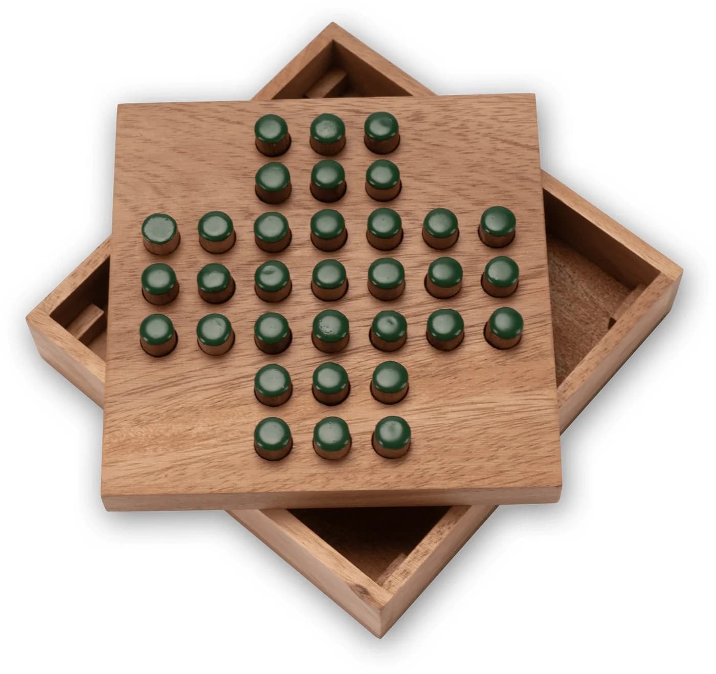 Logoplay Holzspiele Solitär Gr. L mit grünen Steckern