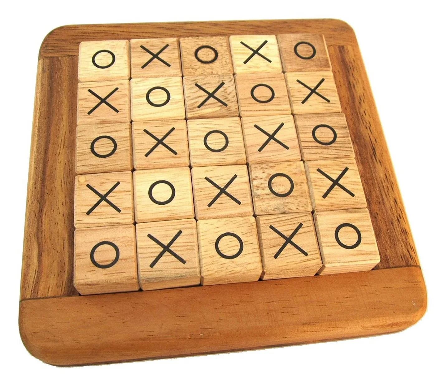Logoplay Tic Tac Toe Holzspiel Strategiespiel 2 Spieler Massivholz