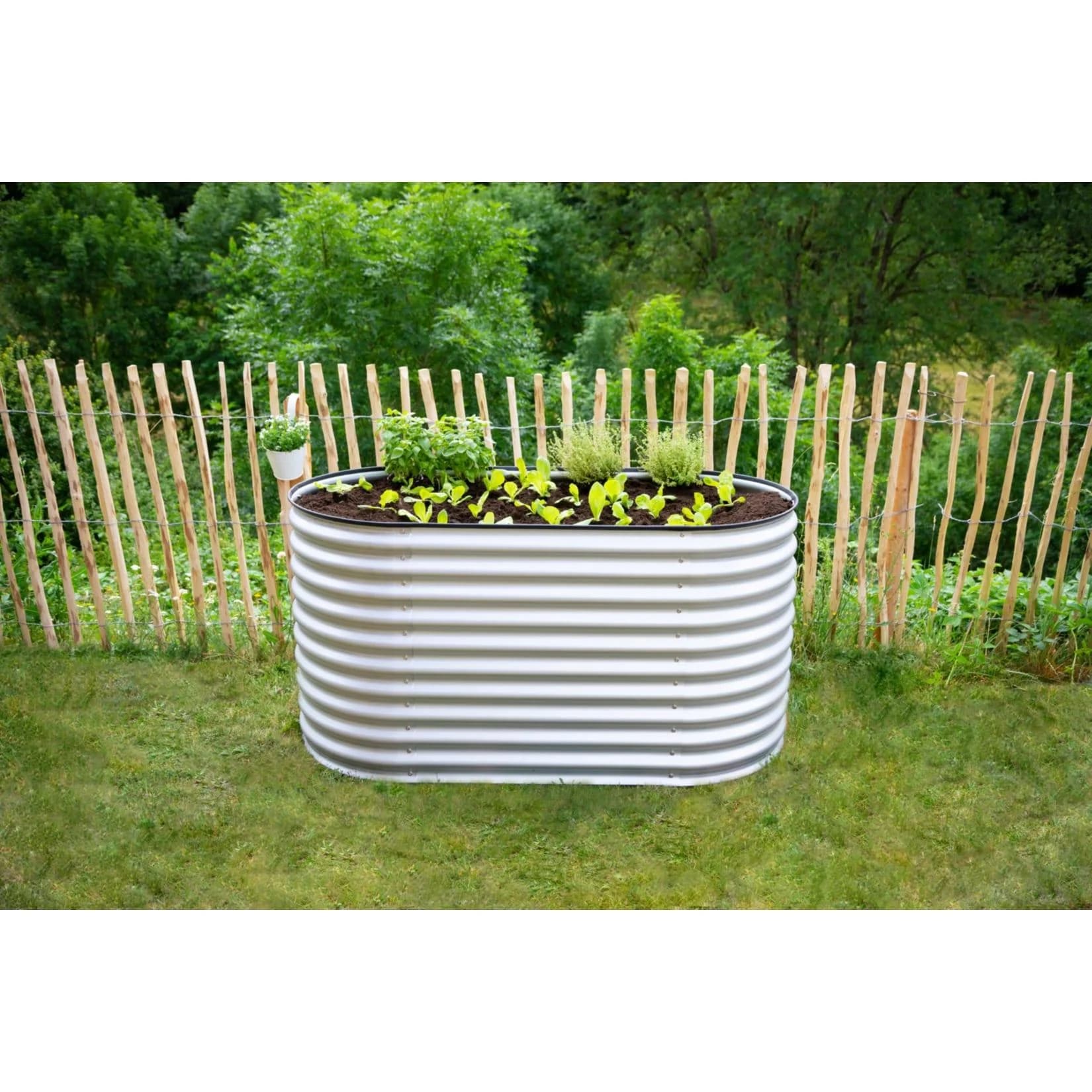 Westmann Metall Hochbeet Gartenbeet Grow Faster Silber