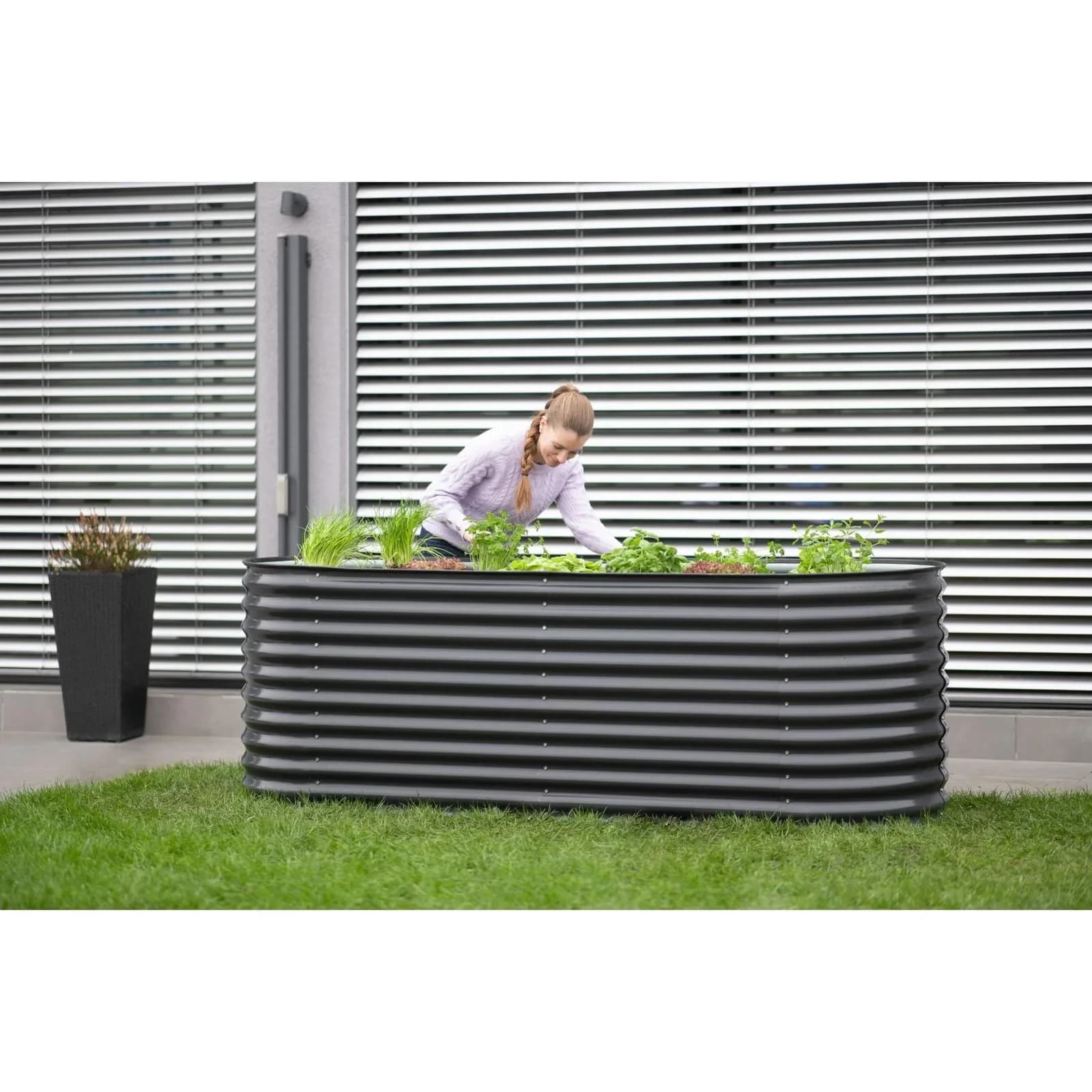 Westmann Metall Hochbeet Gartenbeet Grow Faster anthrazit