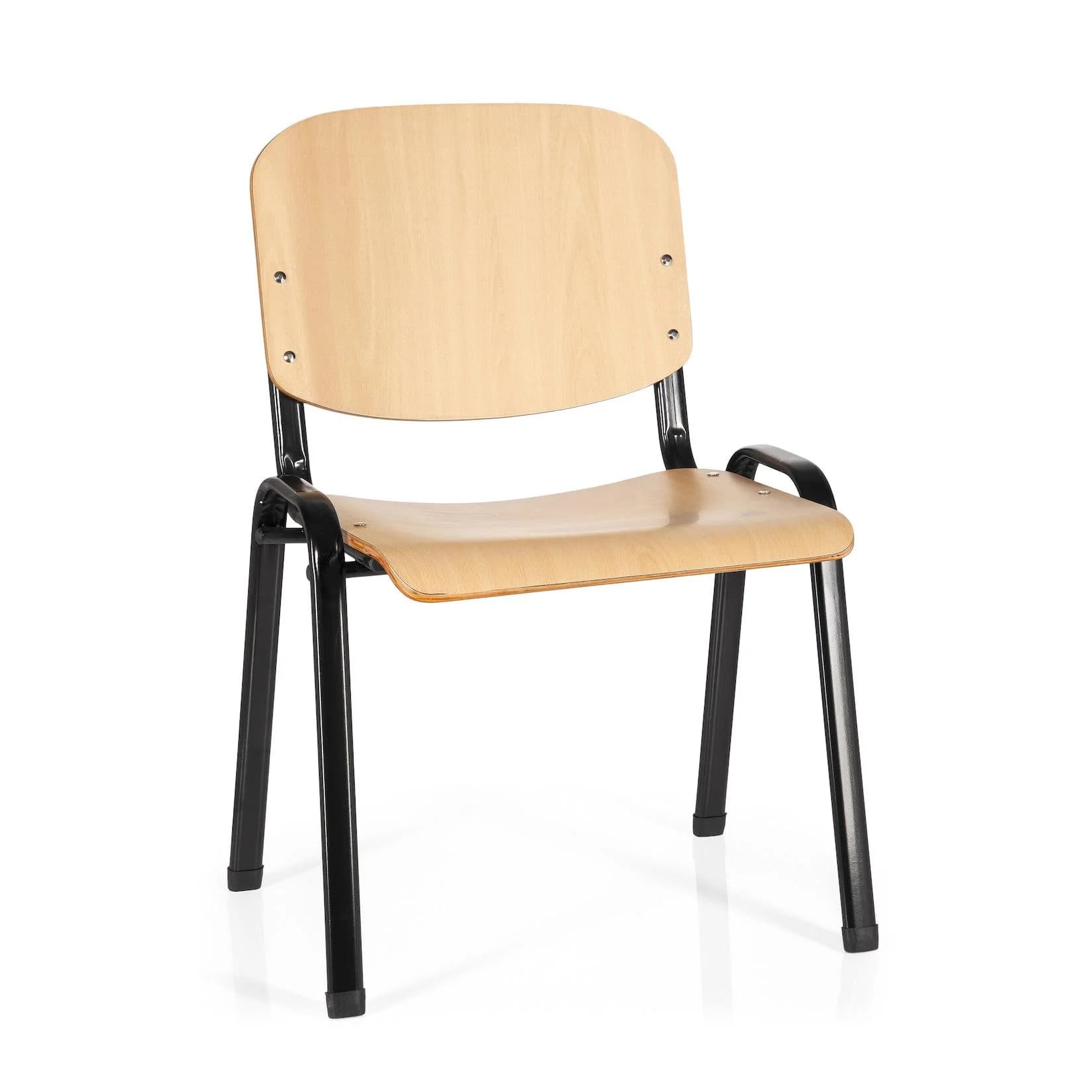hjh OFFICE Vierfußstuhl XT 600 SW H Holz Schwarz